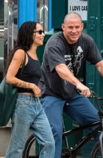 ZOE KRAVITZ and Channing Tatum Out in New York 08/18/2021