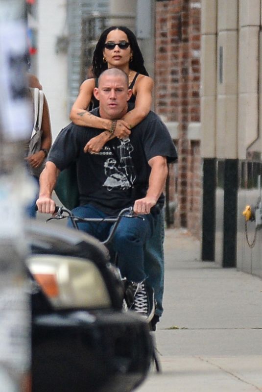 ZOE KRAVITZ and Channing Tatum Out in New York 08/18/2021