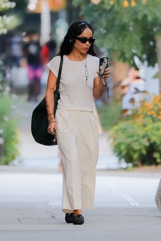 ZOE KRAVITZ Out and About in New York 08/10/2021