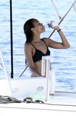 ZOE SALDANA in Bikini at a Boat in Italy 08/16/2021