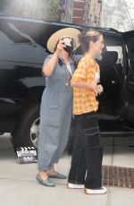 ZOEY DEUTCH and TIA HODGE on the Set of Not Okay in New York 08/10/2021