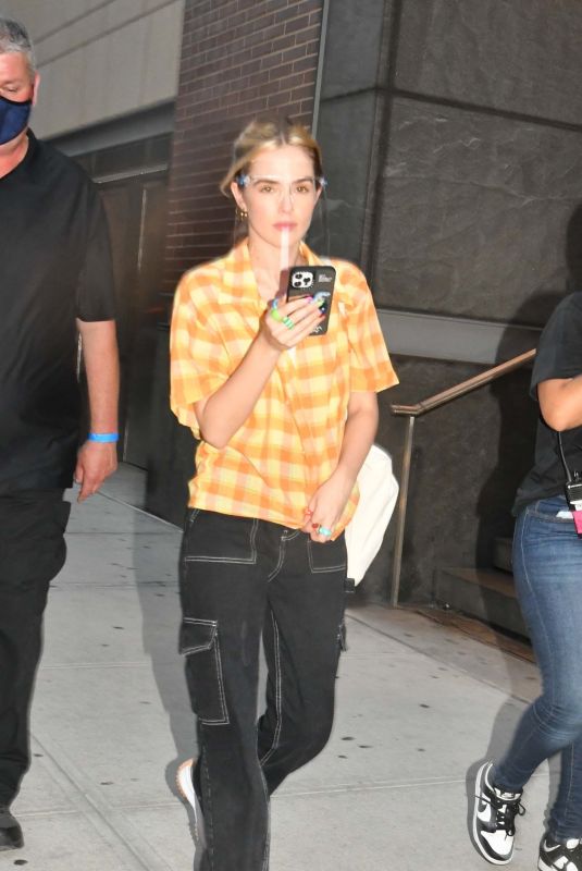 ZOEY DEUTCH and TIA HODGE on the Set of Not Okay in New York 08/10/2021