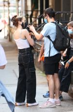 ZOEY DEUTCH on the Set of Not Ok in New York 08/13/2021
