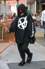 ADDISON RAE and Omer Fedi Leaves Bar Pitti in New York 09/14/2021