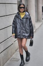 AIDA DOMENECH Arrives at Ermanno Scervino Fashion Show in Milan 09/25/2021