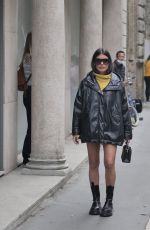 AIDA DOMENECH Arrives at Ermanno Scervino Fashion Show in Milan 09/25/2021