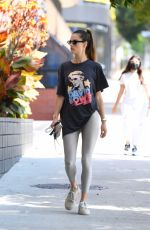 ALESSANDRA AMBROSIO Heading to Pilates Class in Santa Monica 09/21/2021