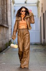ALESSANDRA AMBROSIO Out at Paris Fashion Week 09/29/2021