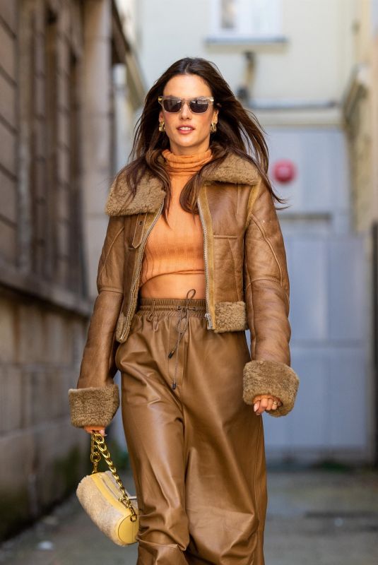 ALESSANDRA AMBROSIO Out at Paris Fashion Week 09/29/2021