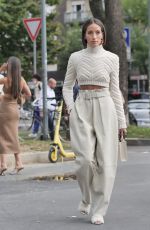 ALEXANDRA GUERAIN Arrives at Fendi Show at Milan Fashion Week 09/22/2021