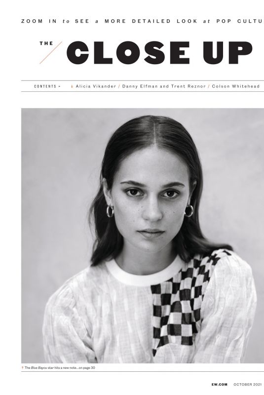 ALICIA VIKANDER in Entertainment Weekly, October 2021
