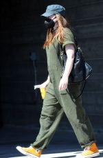 ALYSON HANNIGAN Out with Her Dog in Los Angeles 09/25/2021