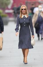 AMANDA HOLDEN Arrives at Heart Radio in London 09/10/2021