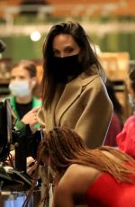 ANGELINA JOLIE Shopping at Erewhon Market in West Hollywood 09/18/2021