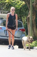 ANNA OSCEOLA Out with Her Dog in Los Feliz 09/19/2021