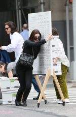 ANNE HATHAWAY and Jared Leto on the Set of WeCrashed in New York 09/08/2021