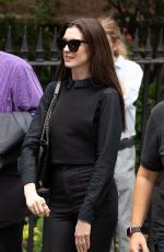 ANNE HATHAWAY on the Set of Wecrashed in New York 09/08/2021