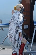 ANYA TAYLOR-JOY Boarding at a Jet at Van Nuys Airport 09/20/2021