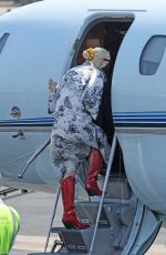 ANYA TAYLOR-JOY Boarding at a Jet at Van Nuys Airport 09/20/2021