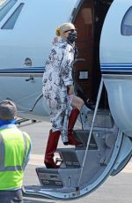 ANYA TAYLOR-JOY Boarding at a Jet at Van Nuys Airport 09/20/2021