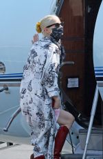 ANYA TAYLOR-JOY Boarding at a Jet at Van Nuys Airport 09/20/2021