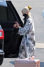 ANYA TAYLOR-JOY Boarding at a Jet at Van Nuys Airport 09/20/2021