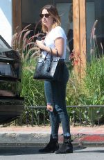 ASHLEY BENSON Arrives at Boohoo on Melrose Place in West Hollywood 09/02/2021