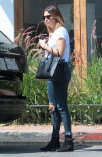 ASHLEY BENSON Arrives at Boohoo on Melrose Place in West Hollywood 09/02/2021