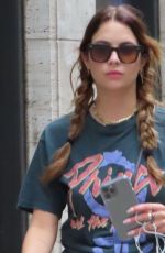 ASHLEY BENSON in Denim Shorts Out in New York 09/16/2021