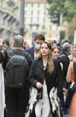 ASHLEY BENSON Out at Milan Fashion Week 09/25/2021