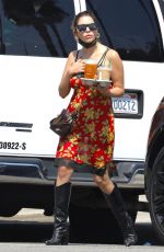 ASHLEY BENSON Out for Iced Drinks in Los Angeles 09/07/2021