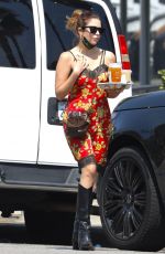 ASHLEY BENSON Out for Iced Drinks in Los Angeles 09/07/2021