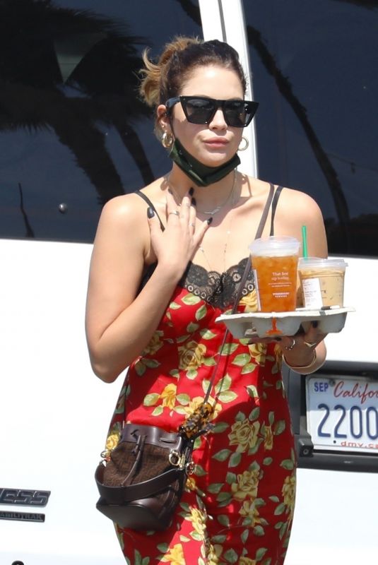 ASHLEY BENSON Out for Iced Drinks in Los Angeles 09/07/2021
