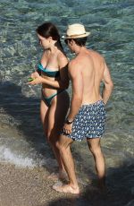 AURORA RAMAZOTTI in Bikini at a Beach in Mykonos 08/09/2021