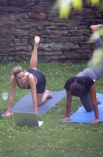 BAILEE MADISON Doing Yoga at a Park in New York 08/30/2021