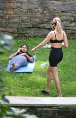 BAILEE MADISON Doing Yoga at a Park in New York 08/30/2021