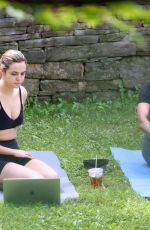 BAILEE MADISON Doing Yoga at a Park in New York 08/30/2021