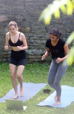 BAILEE MADISON Doing Yoga at a Park in New York 08/30/2021