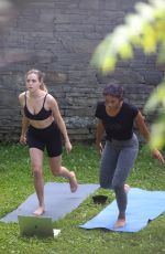BAILEE MADISON Doing Yoga at a Park in New York 08/30/2021