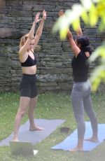 BAILEE MADISON Doing Yoga at a Park in New York 08/30/2021