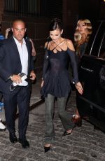 BELLA HADID Arrives at Spring Studios in New York 09/08/2021