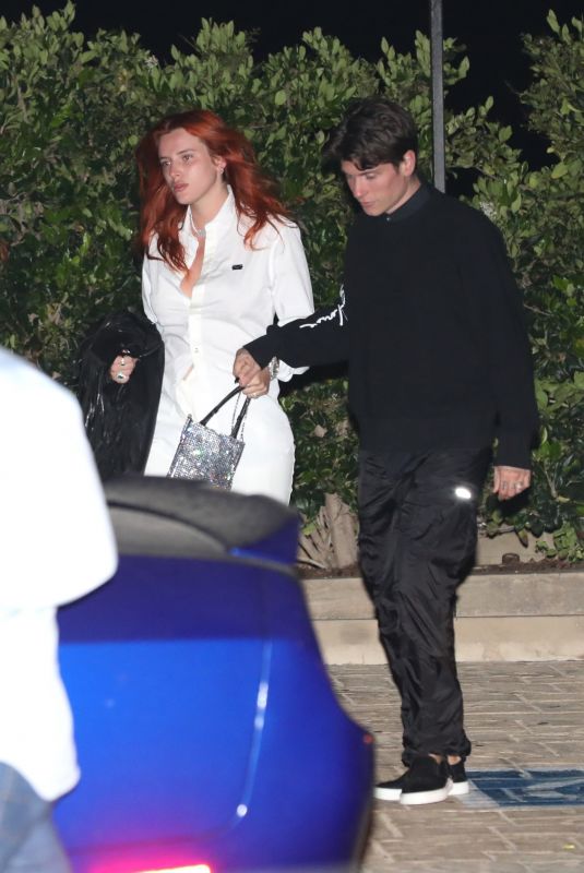 BELLA THORNE Leaves Nobu in Malibu 08/30/2021