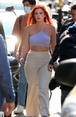BELLA THORNE Out and About in Milan 09/29/2021