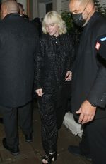 BILLIE EILISH Leaves No Time To Die Afterparty in London 09/28/2021