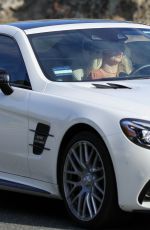 BRITNEY SPEARS Out Driving Her Mercedes-AMG SL 63 in Calabasas 09/01/2021