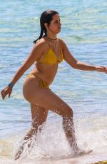 CAMILA CABELLO in a Yellow Bikini at a Beach in Miami 09/20/2021