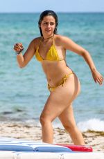 CAMILA CABELLO in a Yellow Bikini at a Beach in Miami 09/20/2021