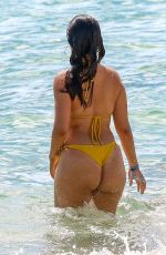 CAMILA CABELLO in a Yellow Bikini at a Beach in Miami 09/20/2021