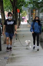 CAMILA MENDES and Charles Melton Out with Their Dog in Vancouver 09/26/2021