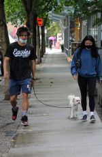 CAMILA MENDES and Charles Melton Out with Their Dog in Vancouver 09/26/2021